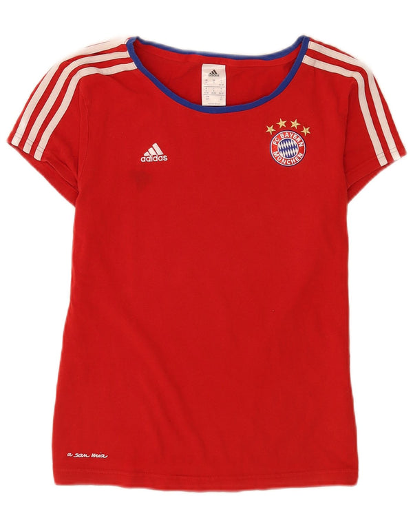 Adidas Camiseta gráfica para mujer Top UK 8/10 Small Red Sports