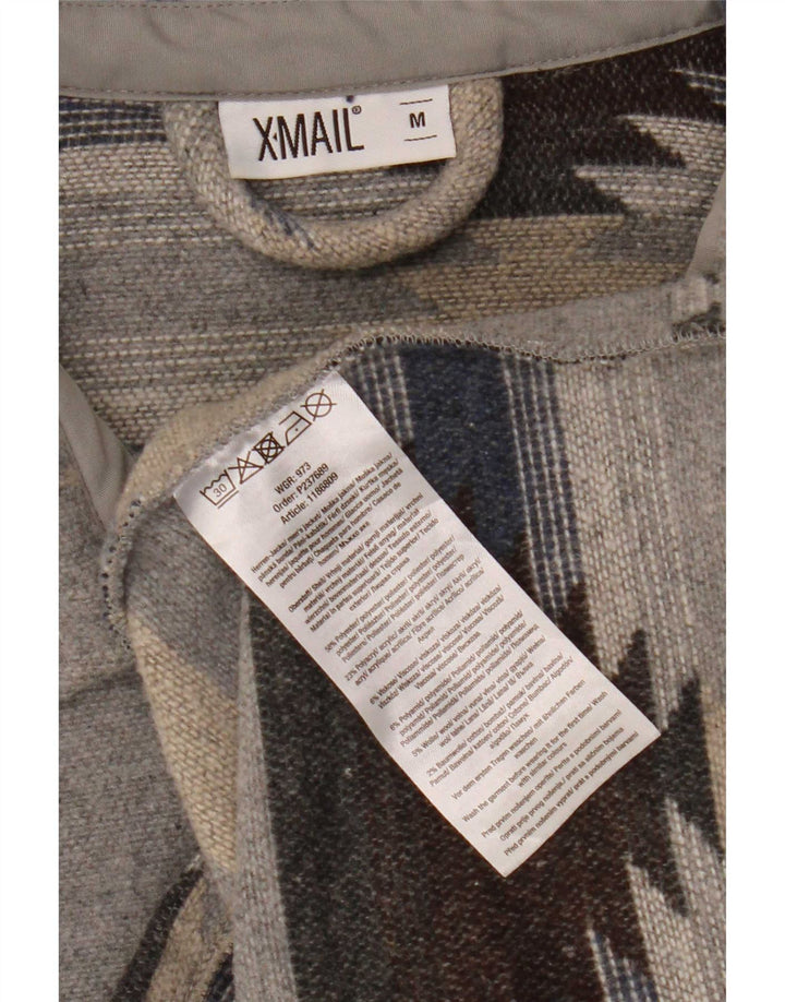 X-Mail Hombre Sobrecamisa Franela Camisa Poliéster Geométrico Gris Medio