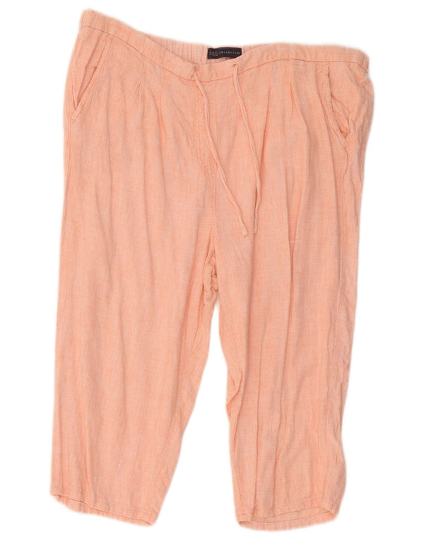 Marks & Spencer Pantalones Capri de Cintura Alta para Mujer UK 46 Large W34 L14 Rosa