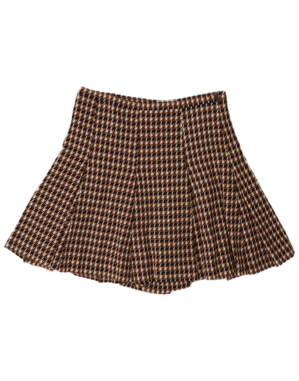 i Blues Shorts Cullotes para Mujer UK 8 Small W27 Brown Check Wool