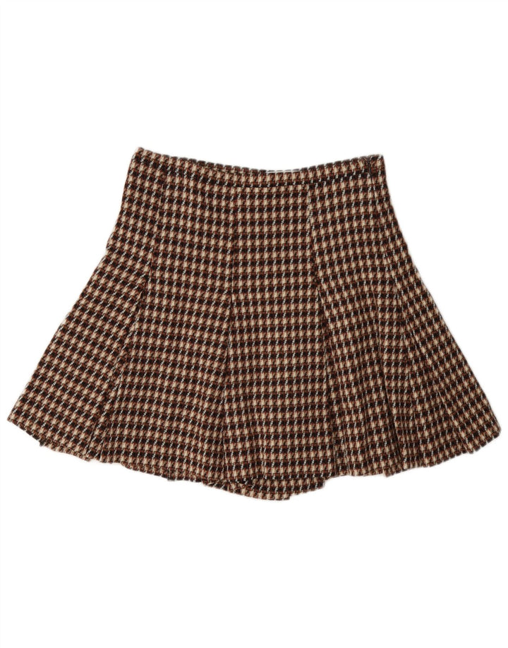 i Blues Shorts Cullotes para Mujer UK 8 Small W27 Brown Check Wool