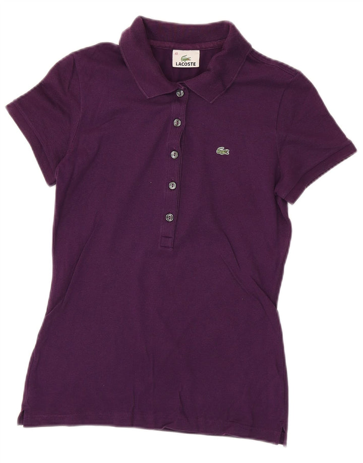 Polo Lacoste Mujer Talla 40 Medio Algodón Púrpura