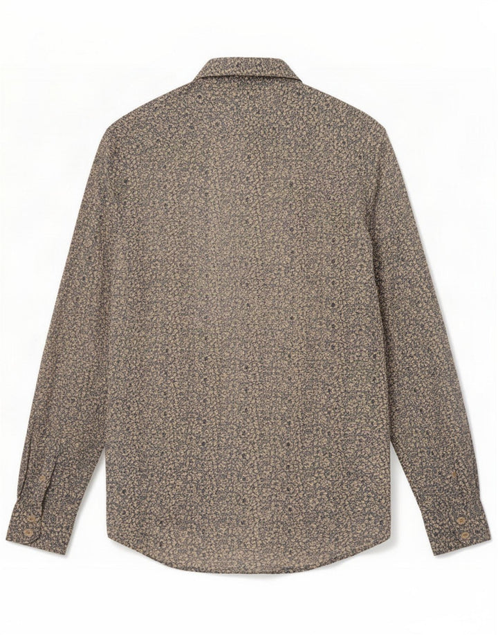 Camisa Gaudí para hombre Algodón floral azul medio