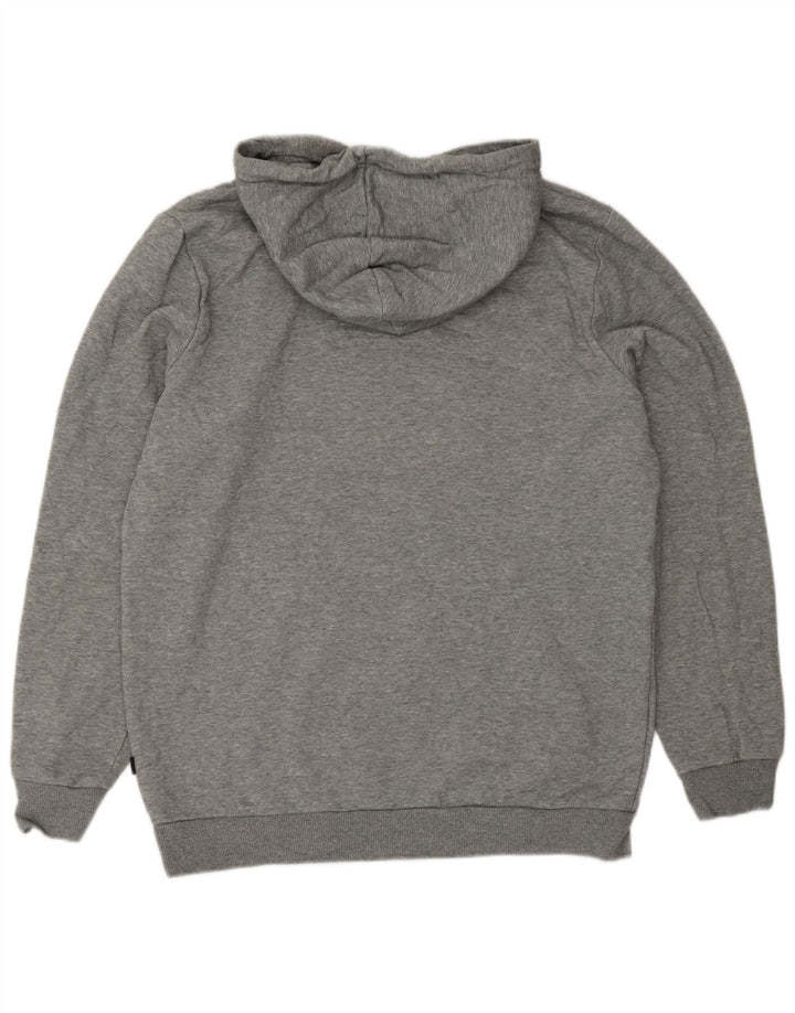 PUMA Jersey con capucha gráfica para hombre de algodón gris medio