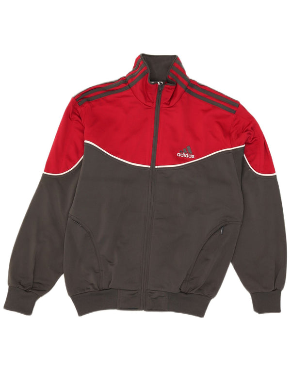 Adidas - Chaqueta de chándal con gráfico para niños, 13-14 años, color gris