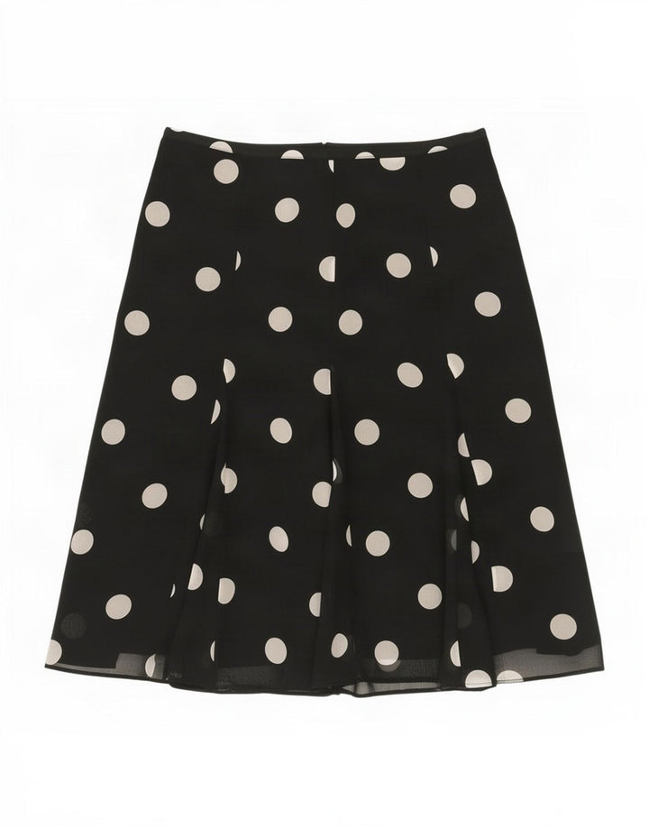 Marks & Spencer Falda acampanada para mujer UK 12 Medium W30 Lunares negros