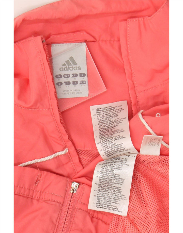Adidas - Chaqueta de chándal extragrande para mujer, talla 10, poliéster rosa pequeño