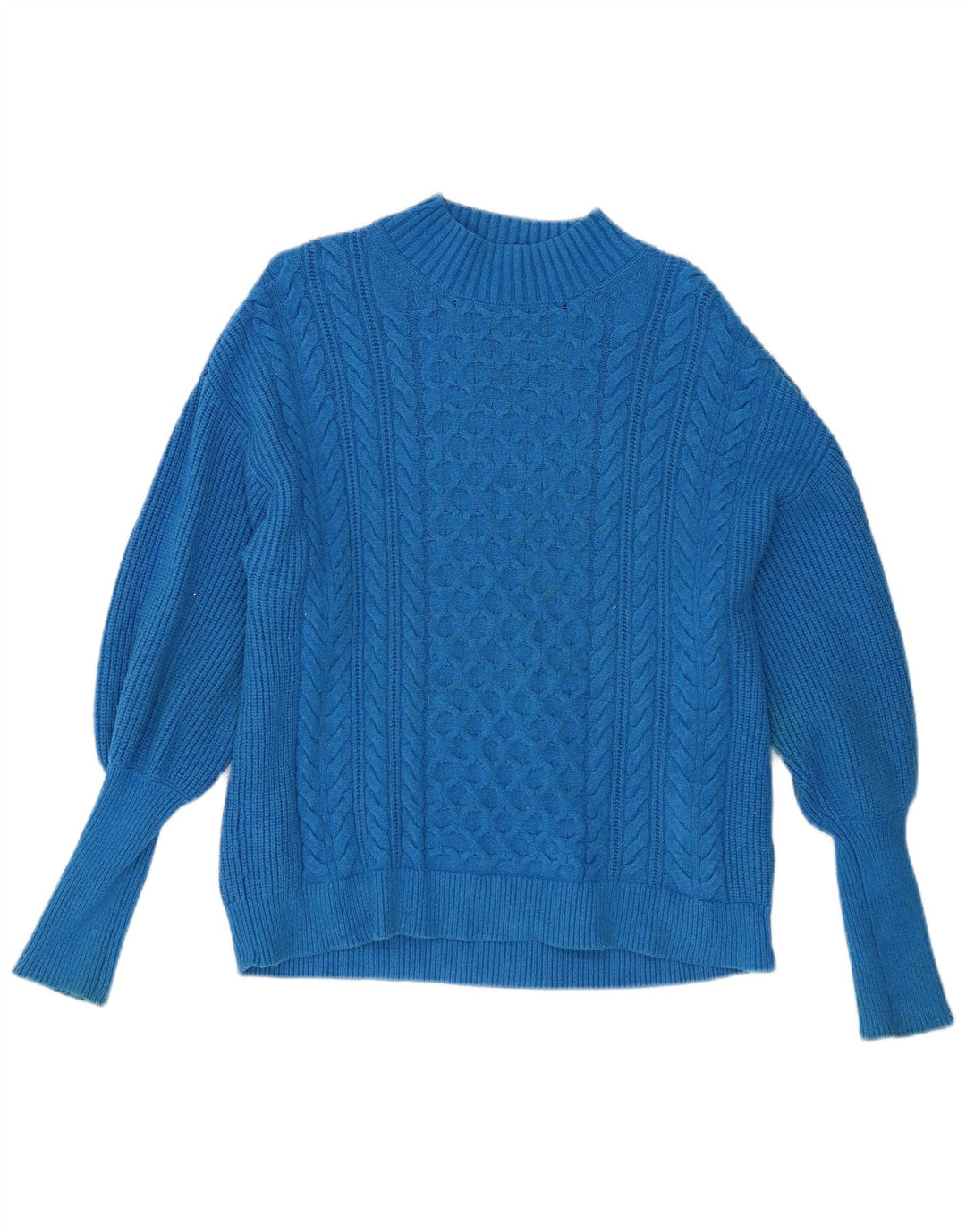 Marks & Spencer Jersey con Cuello Alto para Mujer UK 46 Viscosa Azul Grande