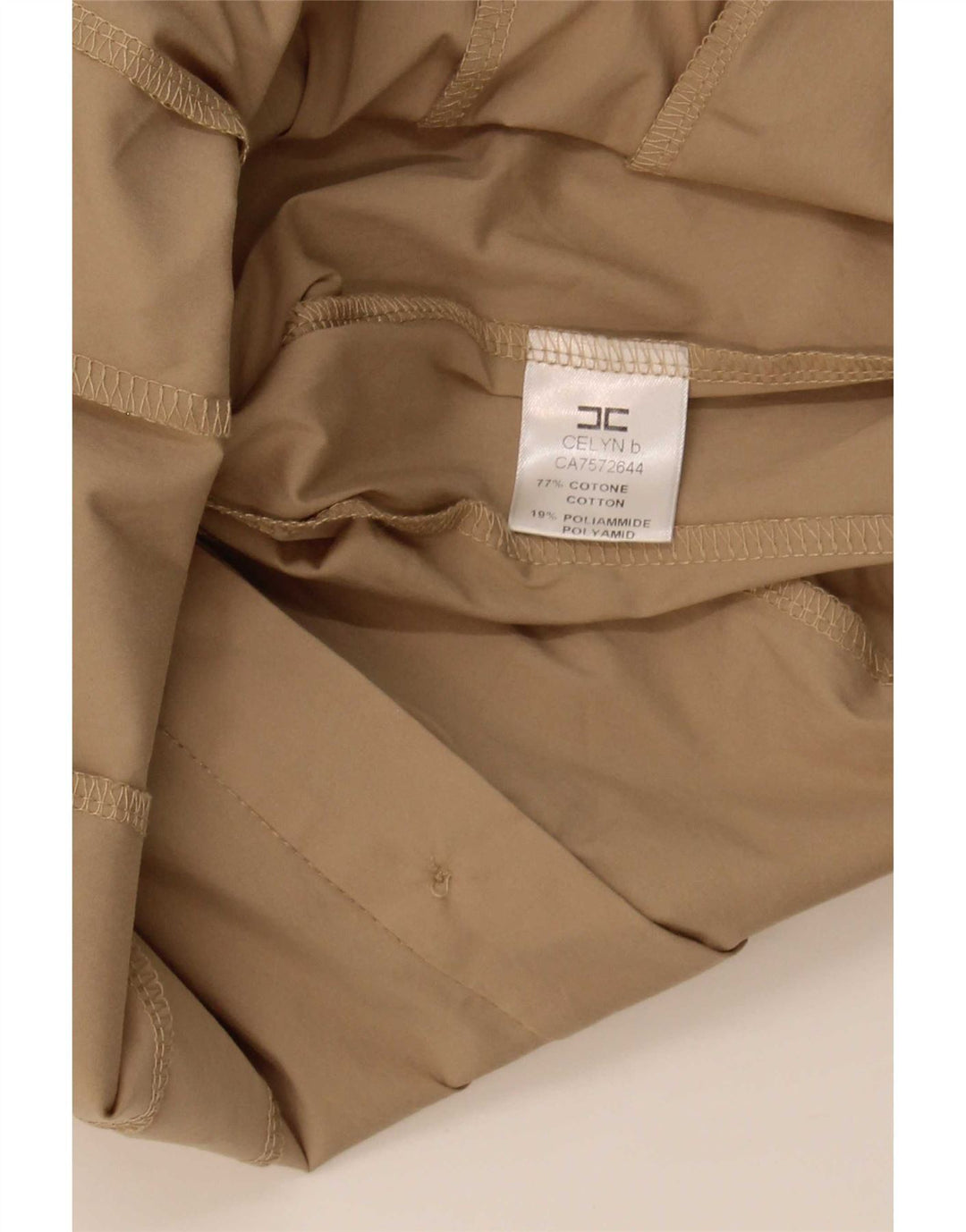 Elisabetta Franchi Blusa camisera con volantes en la parte delantera para mujer IT 42 Beige medio