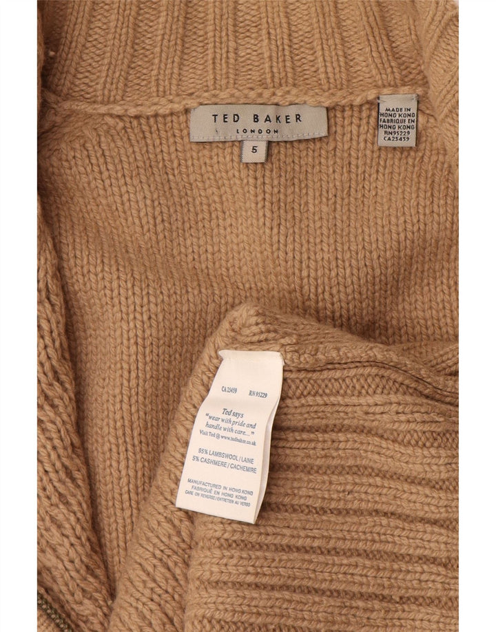 Ted Baker - Cárdigan para hombre, talla 5 XL, lana de cordero beige