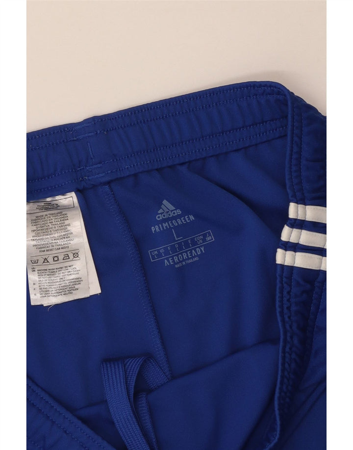 Adidas - Pantalones cortos deportivos Aeroready para hombre, poliéster azul grande