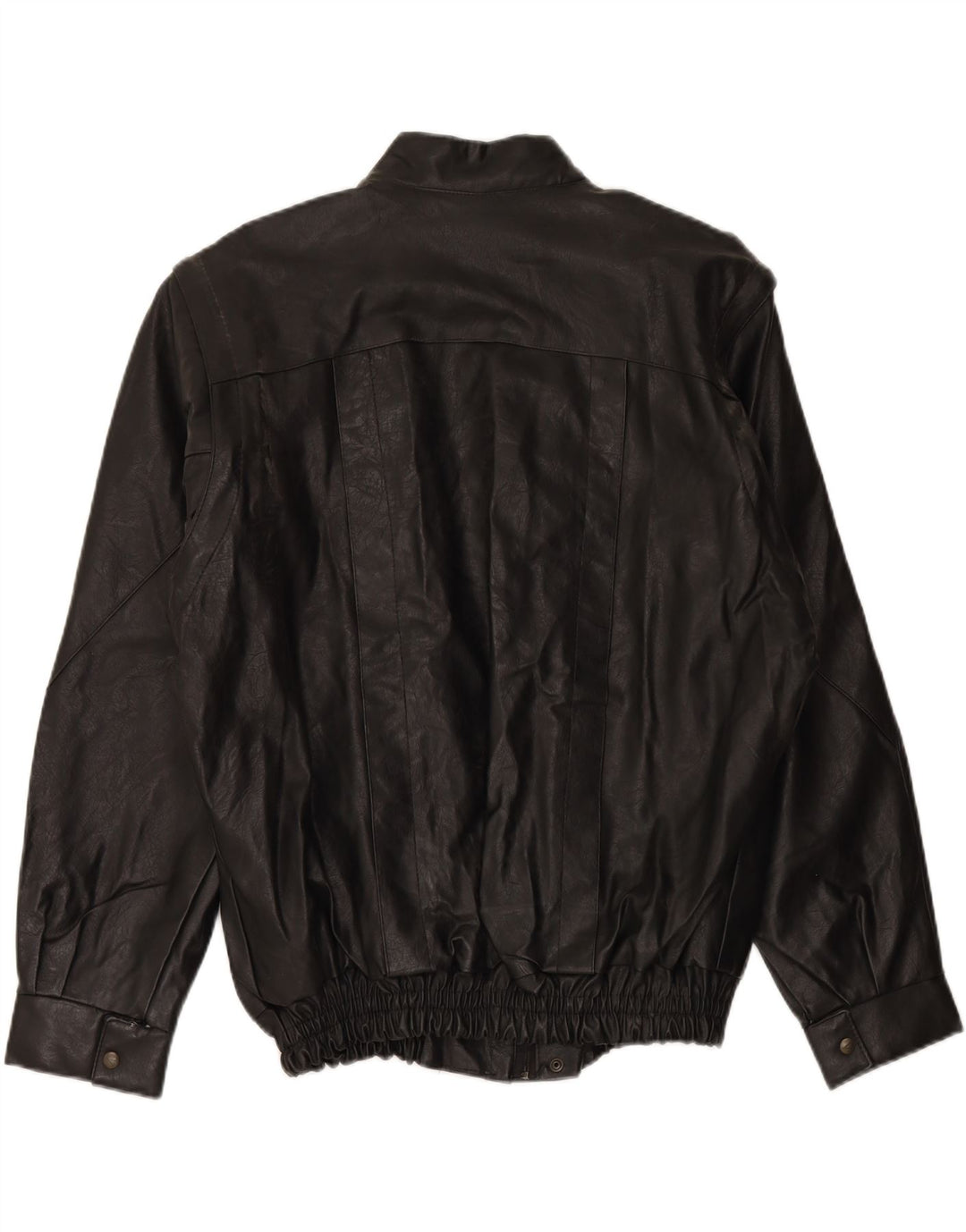 VINTAGE Chaqueta de cuero para hombre Reino Unido 42 XL Negro