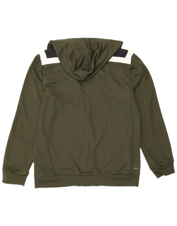 Adidas Climalite - Chaqueta con capucha para hombre, talla grande, color caqui