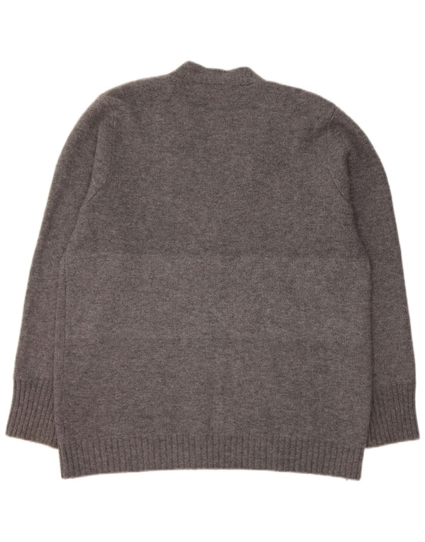 Zara Mujer Cárdigan Suéter UK 44 Acrílico Gris Medio