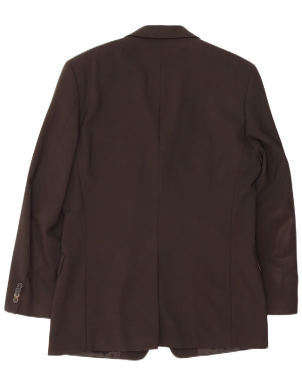 Hugo Boss Chaqueta tipo blazer de 3 botones para hombre IT 46 Small Lana virgen negra