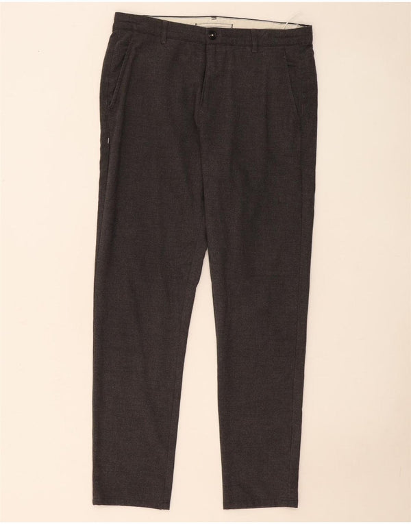Zara Mens Slim Chino Pantalones EU 40 Medium W30 L29 Gris Moteado