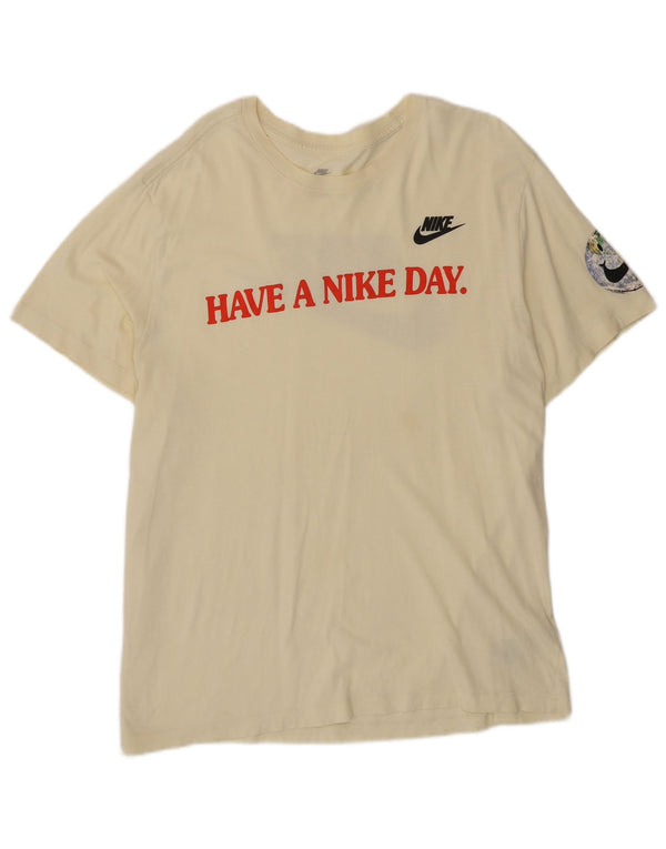 Nike Camiseta gráfica para hombre Top XL Algodón amarillo