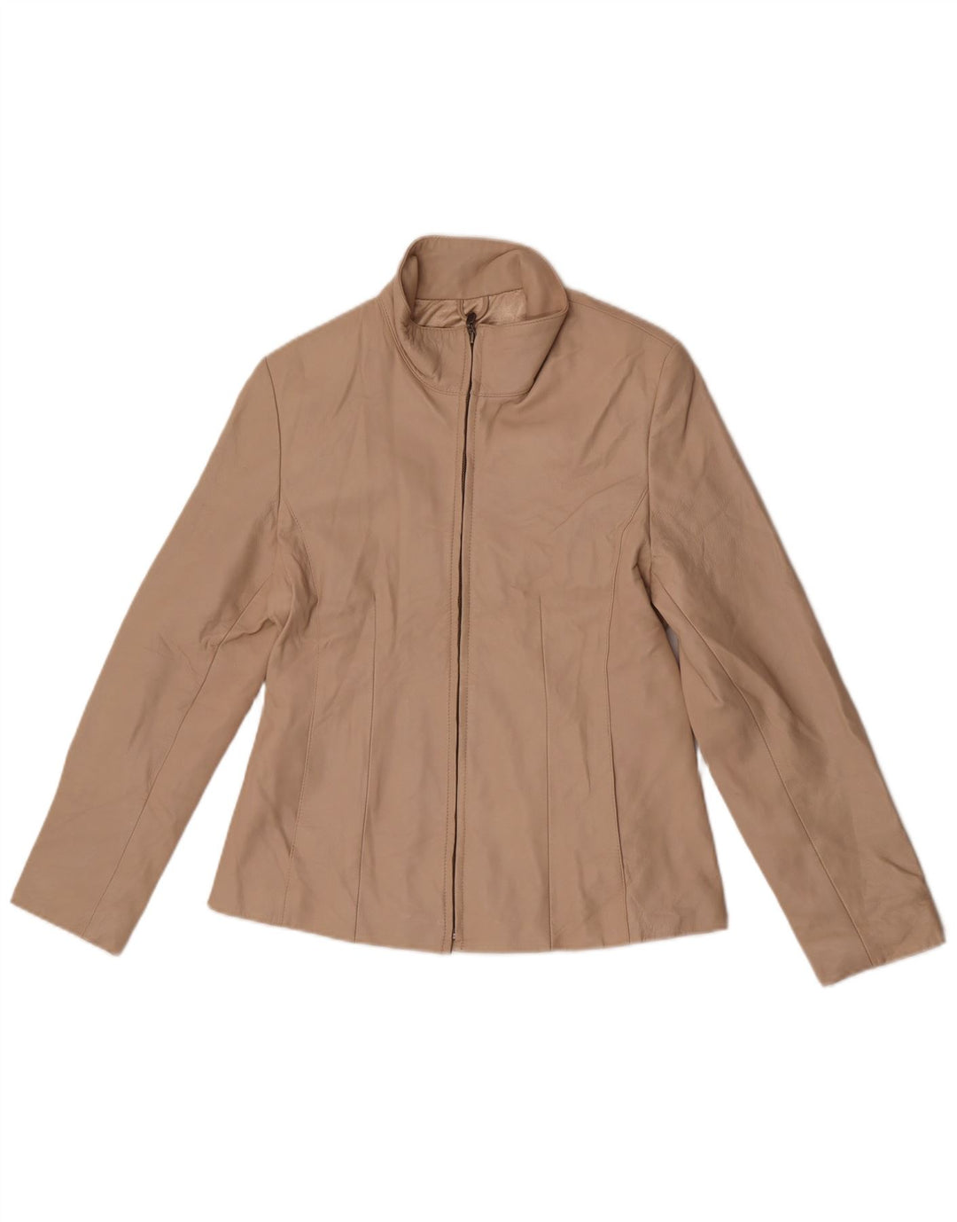 Lakeland Chaqueta de cuero para mujer Reino Unido 12 Cuero beige mediano