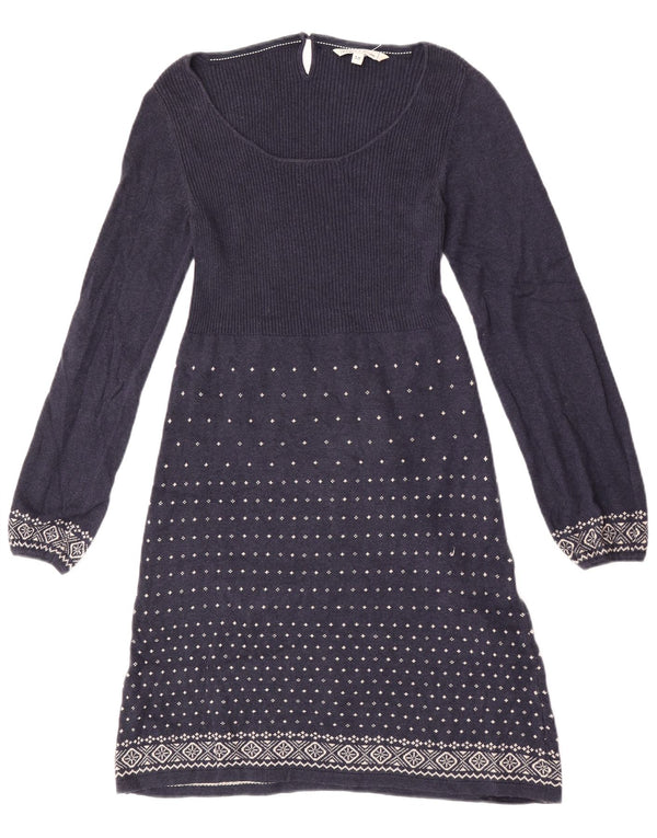 Vestido tipo jersey para mujer de Fat Face UK 10 Small Azul marino Fair Isle Algodón