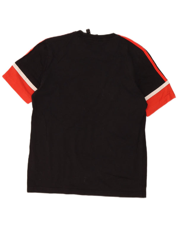 Adidas Hombre Camiseta Gráfica Top Small Negro Colorblock