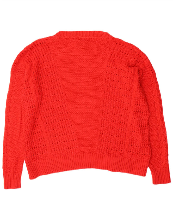 Tommy Hilfiger Suéter tipo jersey con cuello barco para mujer Reino Unido 14 Algodón rojo mediano