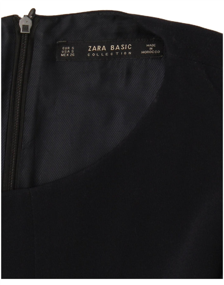 ZARA Mujer Mono Sin Mangas UK 8 Small Negro