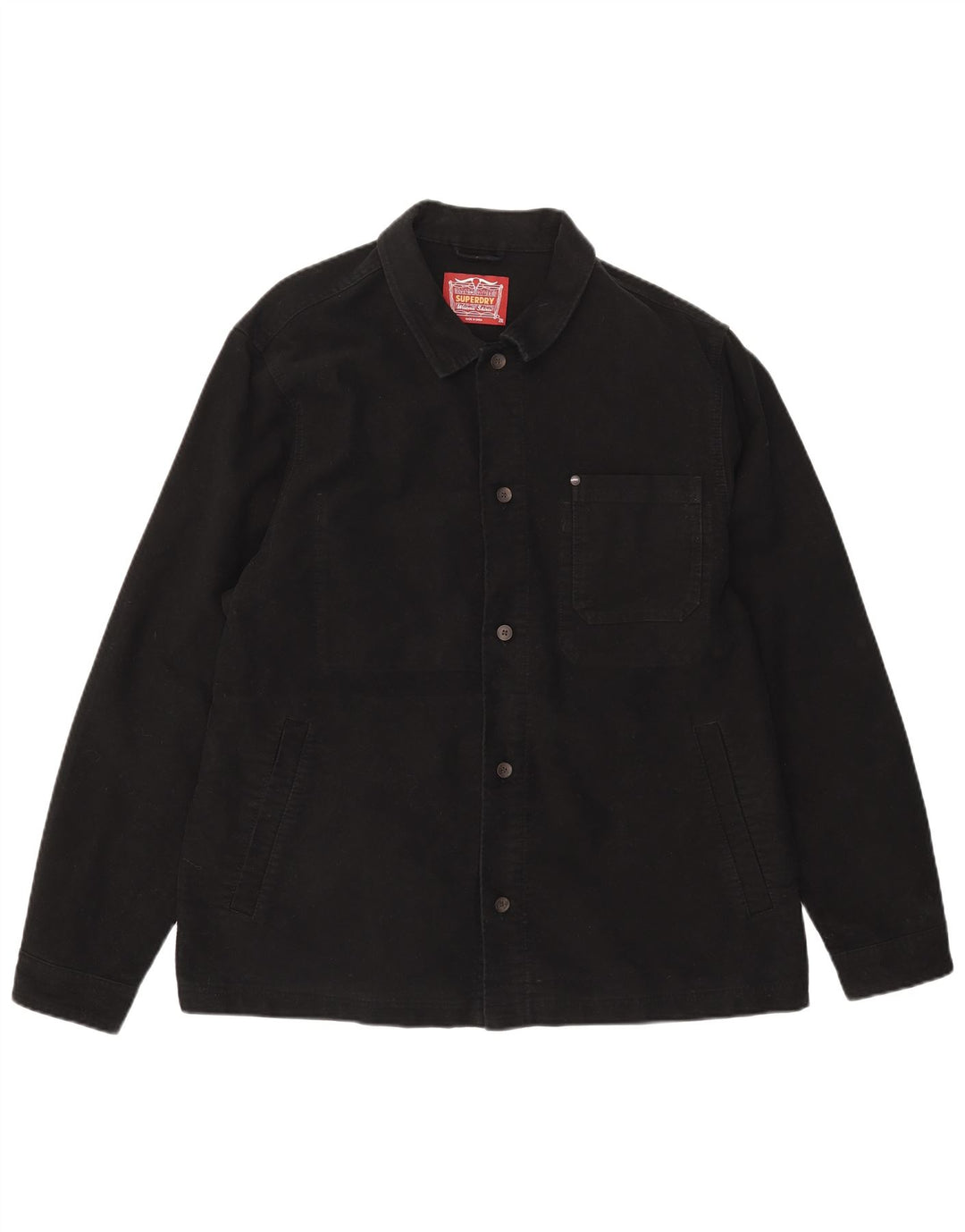 Superdry Camisa Vaquera Para Hombre 2XL Algodón Negro