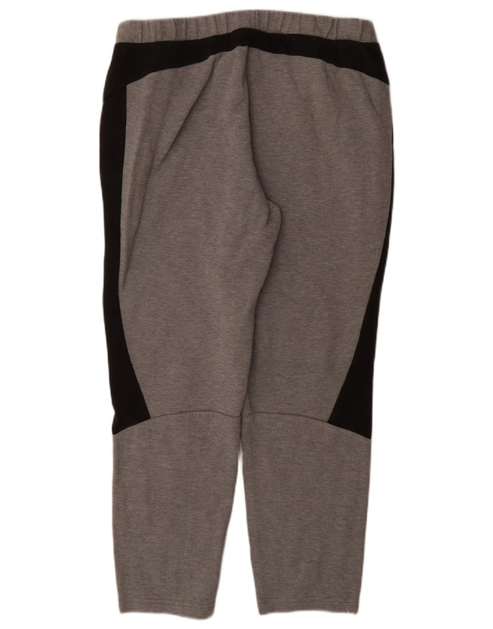 PUMA Pantalones de chándal para hombre de algodón color block en gris grande