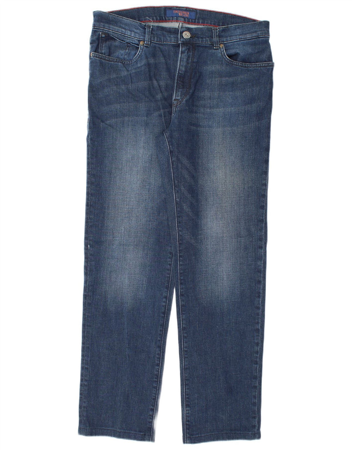 Vaqueros Trussardi Hombre Rectos W35 L31 Azul Algodón