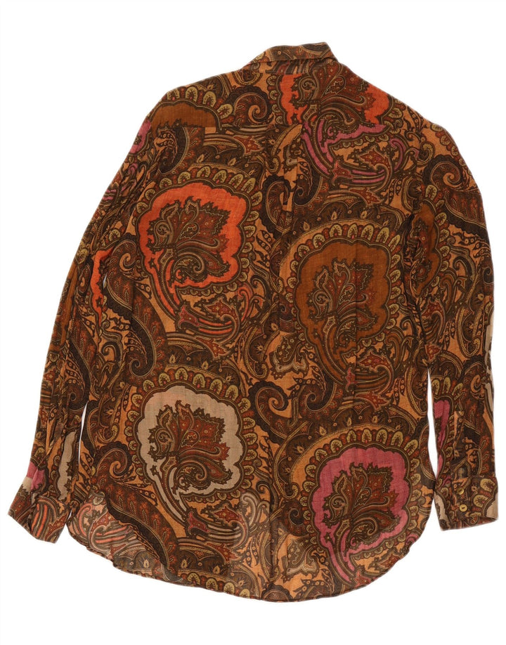 Massimo Dutti Camisa Oversize Mujer EU 34 2XS Marrón Paisley