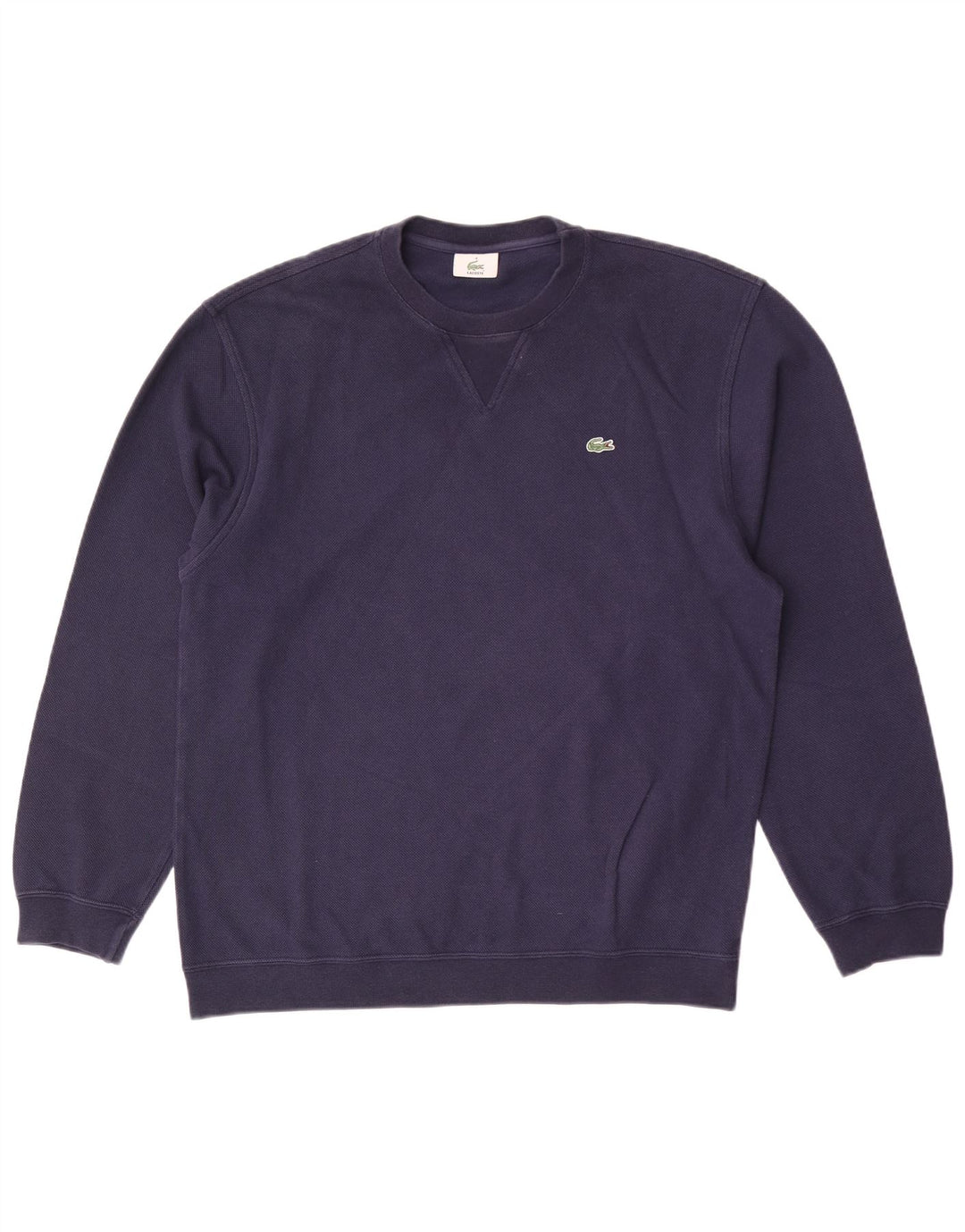 Lacoste Sudadera para hombre Jumper Talla 4 Mediana Azul Marino Algodón