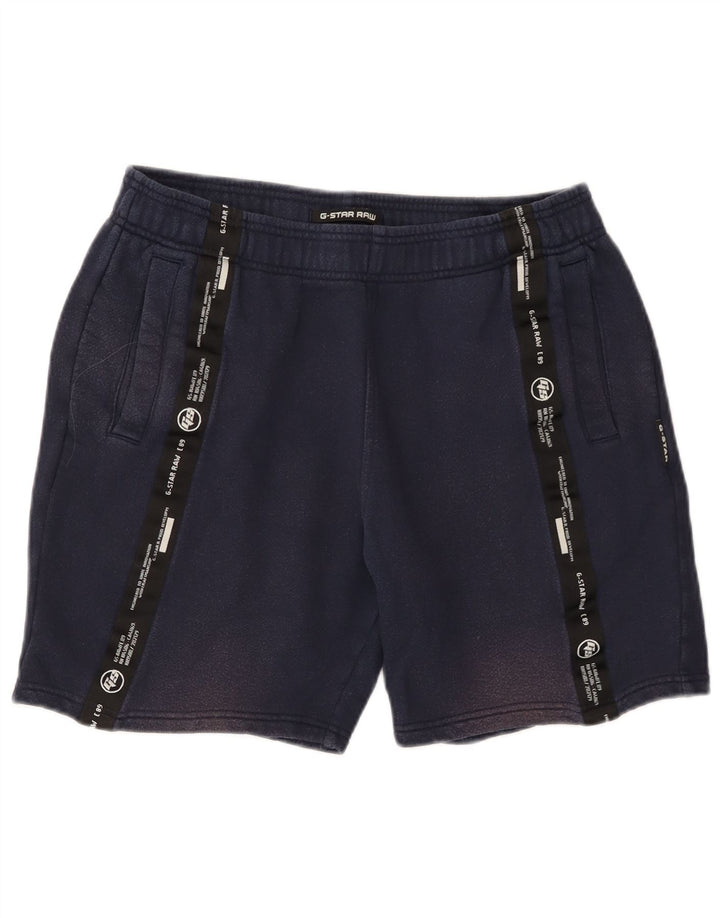 G-STAR Shorts deportivos con estampado gráfico para hombre Algodón azul marino mediano