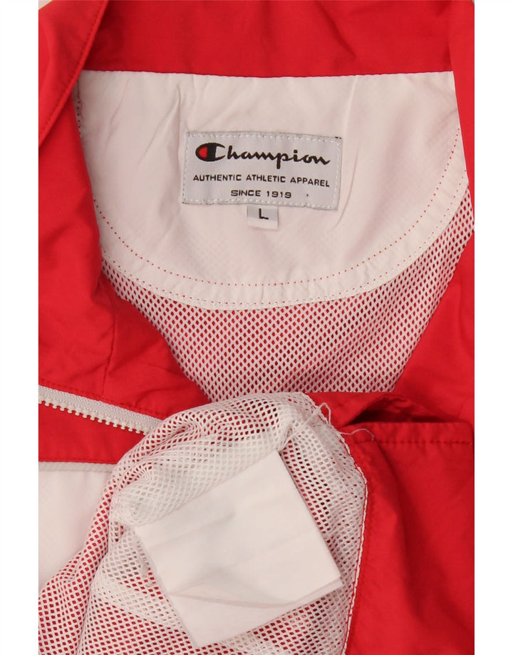 CHAMPION Chaqueta superior de chándal para mujer Reino Unido 40 Grande Rojo Colorblock