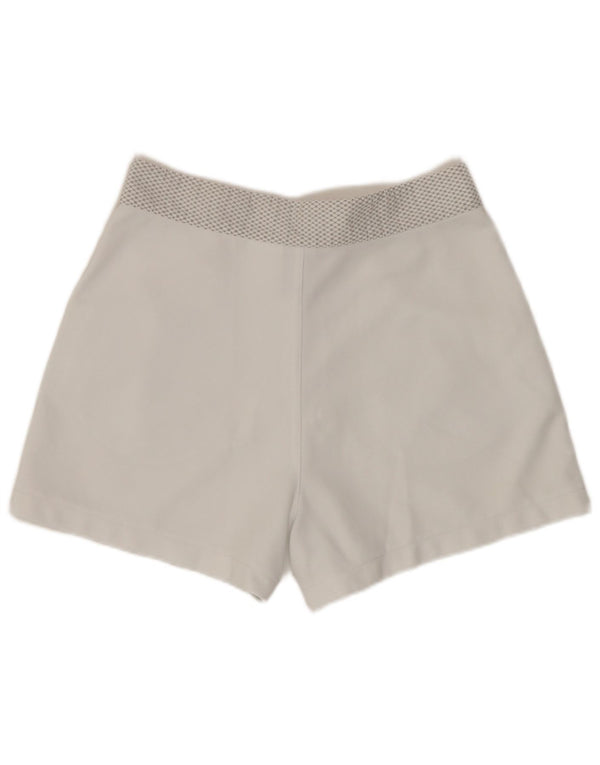 Lotto Pantalones cortos casuales de cintura alta para mujer UK 44 Medium W28 Poliéster blanco