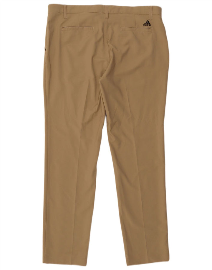 Pantalón Chino Recto Adidas Hombre W36 L32 Poliéster Beige