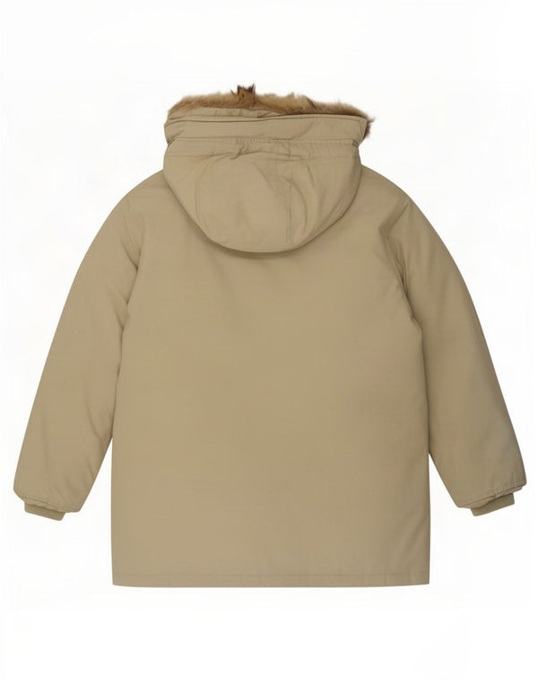 Woolrich Chaqueta acolchada con capucha para hombre UK 36 Small Beige