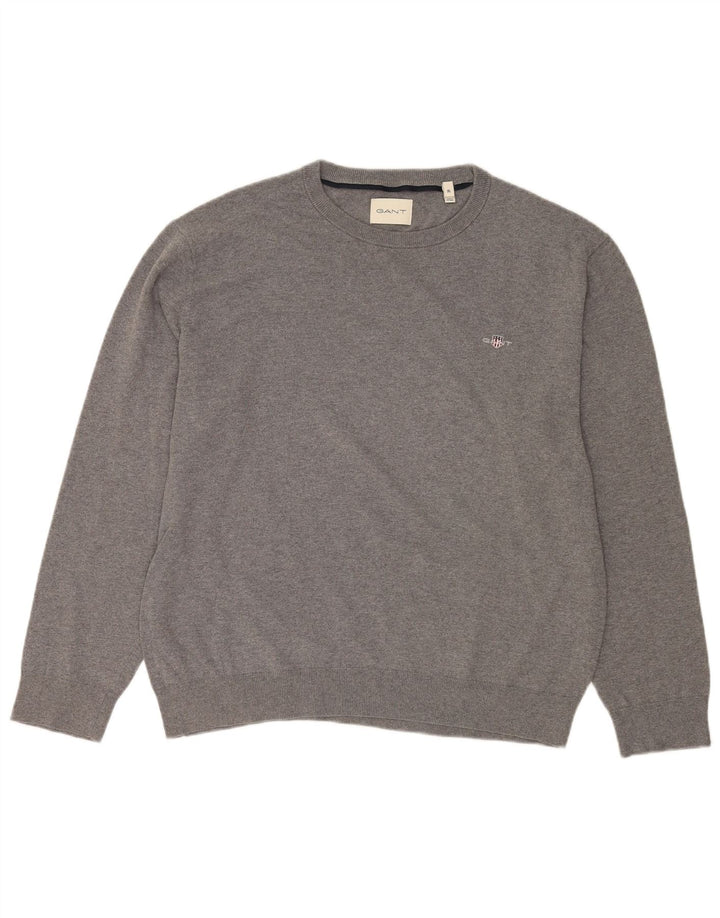 Gant Jersey De Cuello Redondo Para Hombre XL Gris