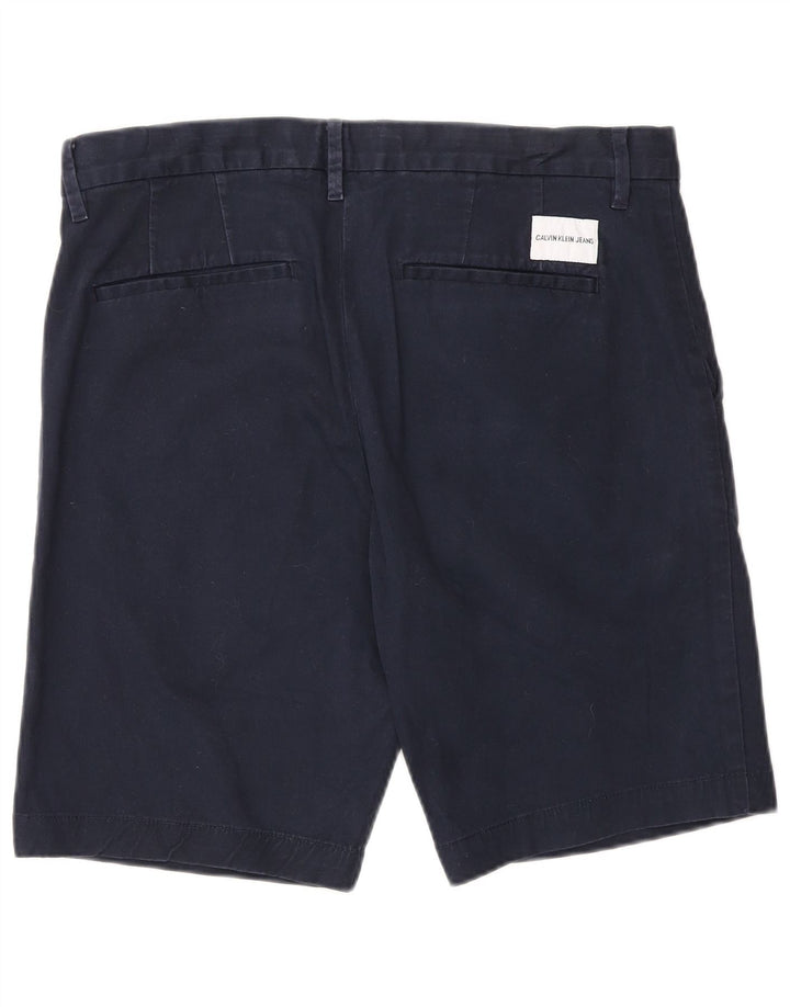 Pantalones cortos chinos Calvin Klein para hombre W32 Algodón azul marino mediano