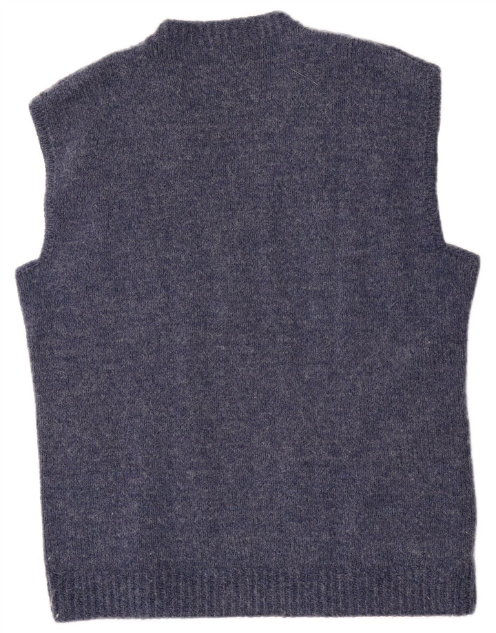 Vintage hombres chaleco tanque top medio azul marino