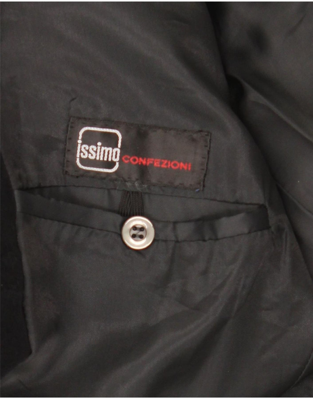 Issimo Chaqueta tipo blazer de terciopelo con 2 botones para hombre UK 36 Small Black