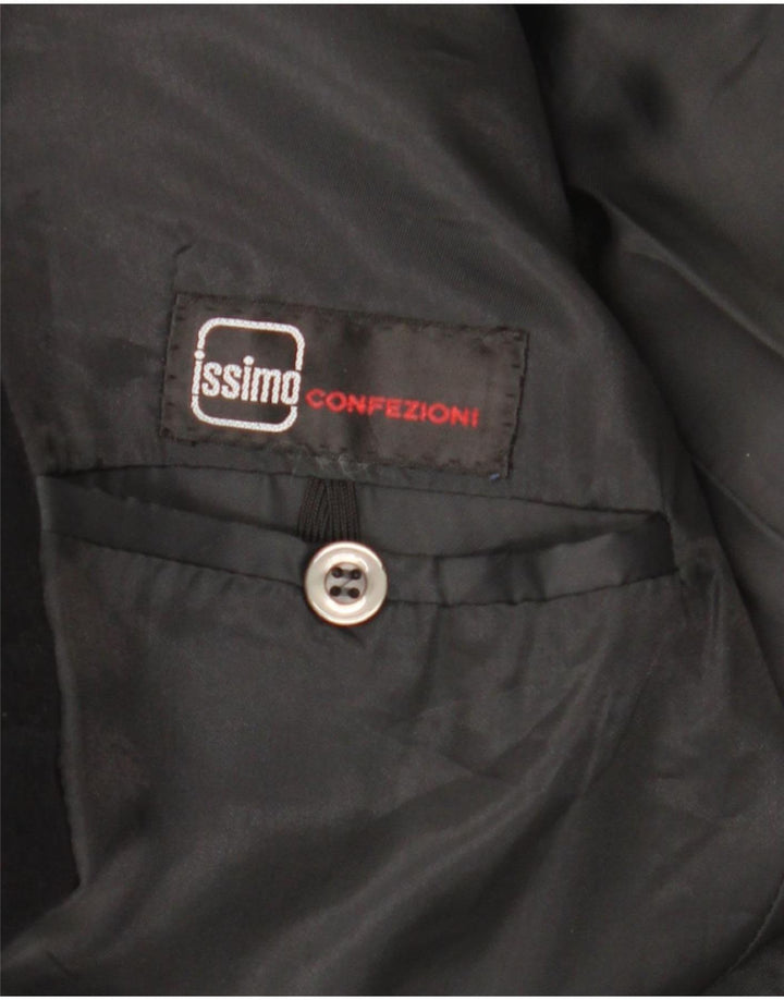 Issimo Chaqueta tipo blazer de terciopelo con 2 botones para hombre UK 36 Small Black