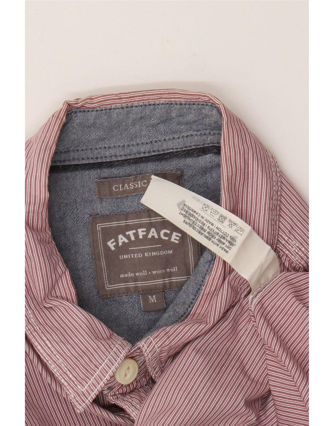 Camisa de corte clásico para hombre de Fat Face de algodón a rayas diplomáticas en color rojo medio