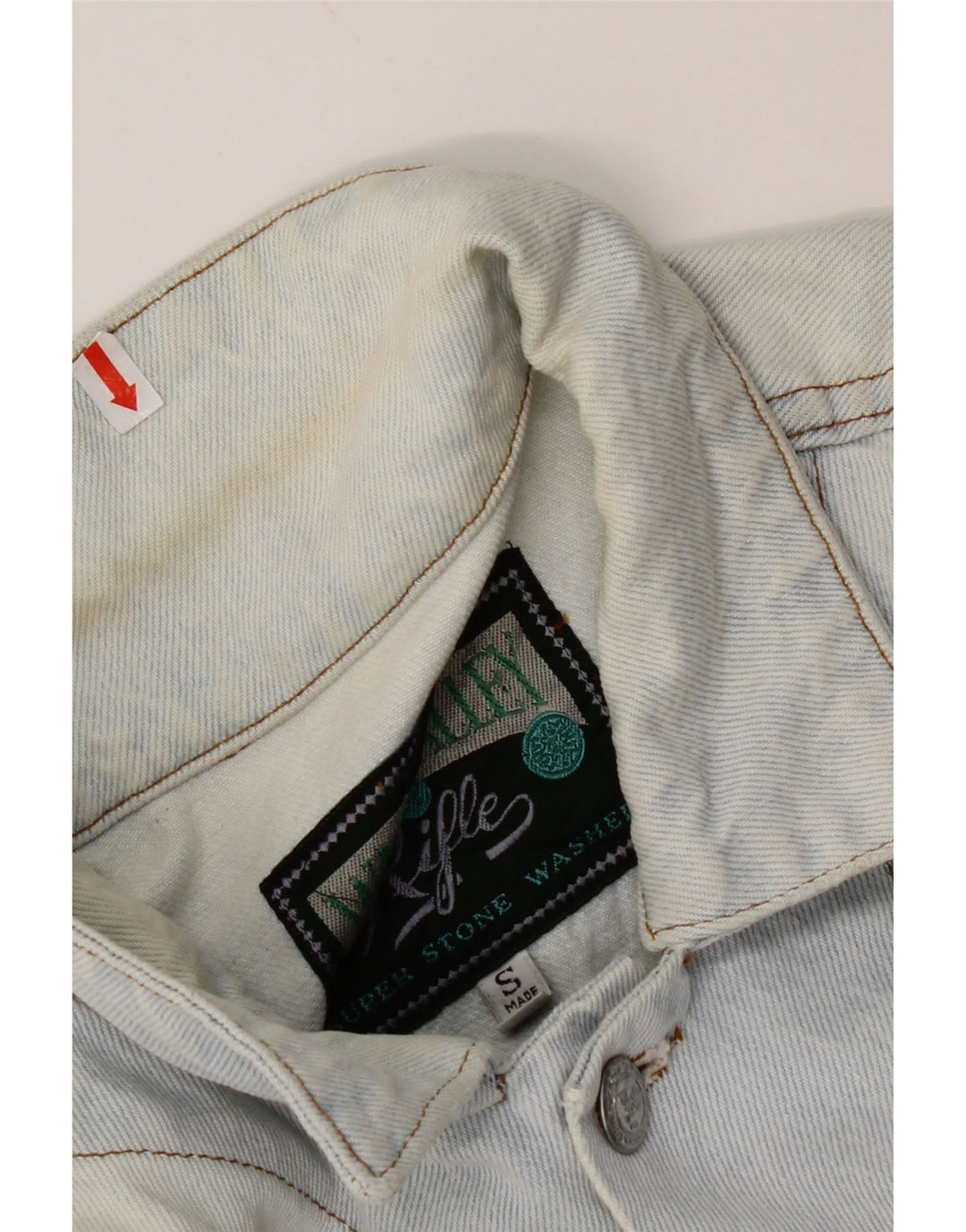 RIFLE Chaqueta vaquera extragrande para mujer UK 10 Small Blue Cotton