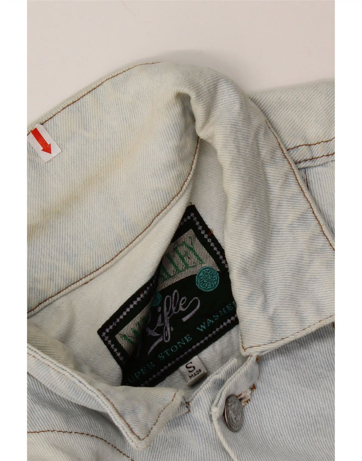 RIFLE Chaqueta vaquera extragrande para mujer UK 10 Small Blue Cotton