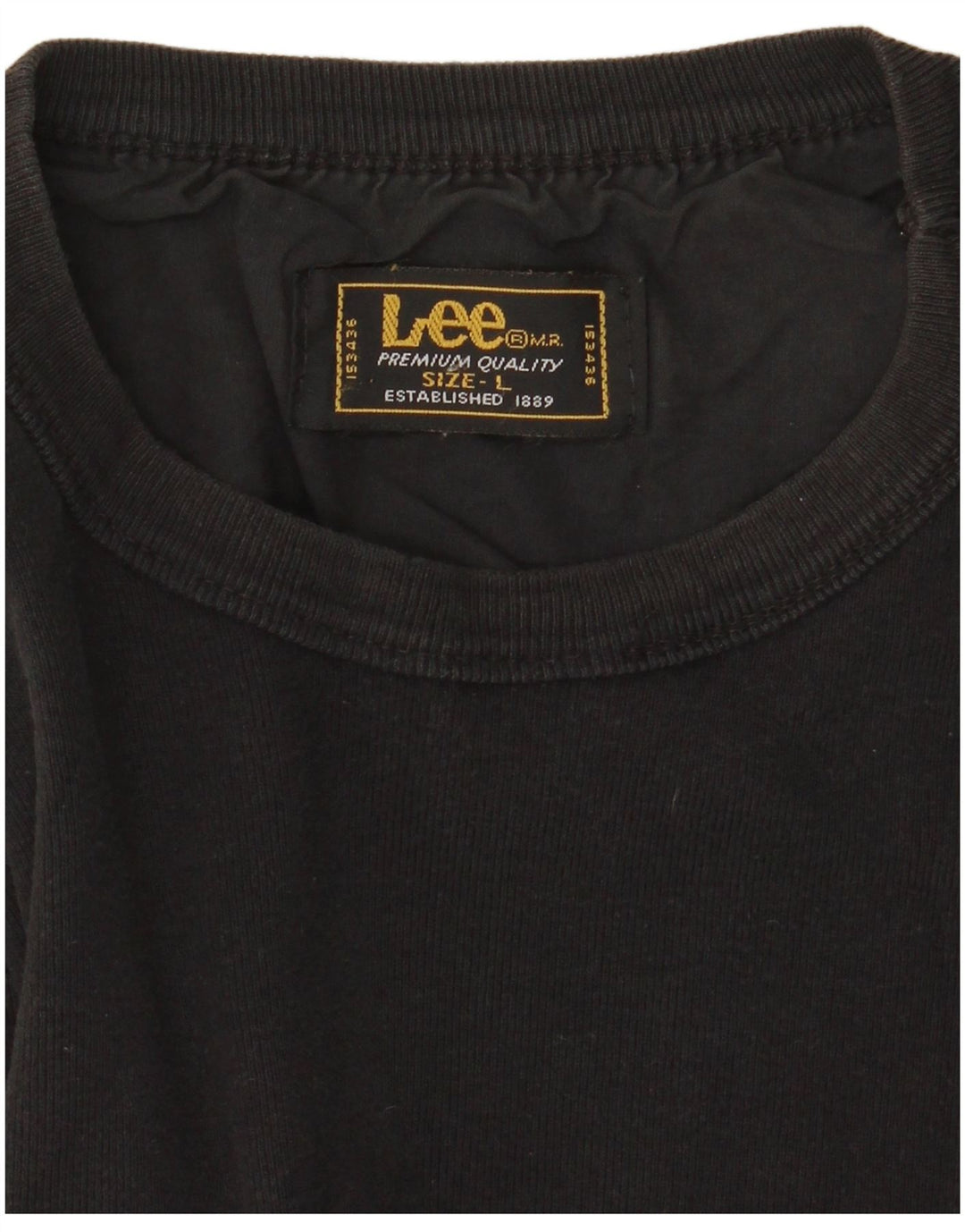 Lee - Camiseta de manga larga para hombre, talla grande, color negro