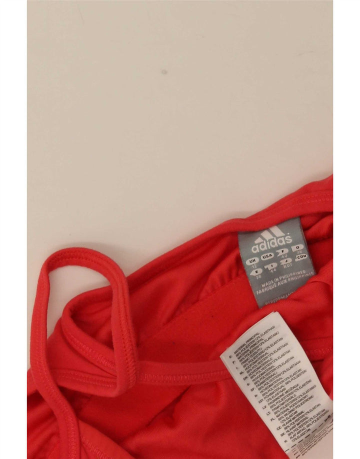 Adidas Mujer Climalite Chaleco Top UK 12 Medio Rojo Poliéster