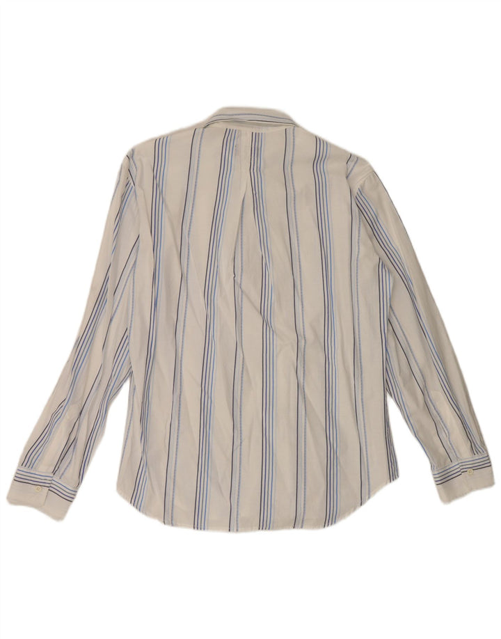 Camisa Carrera Hombre Mediana Algodón Rayas Blancas