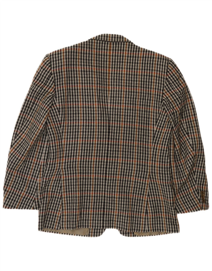 VINTAGE Chaqueta Blazer de 2 botones para hombre IT 50 Lana de pata de gallo gris grande