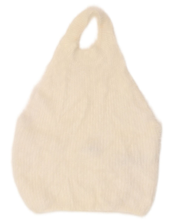 Zara Womens Knit Halter Top UK 14 Large White Nylon