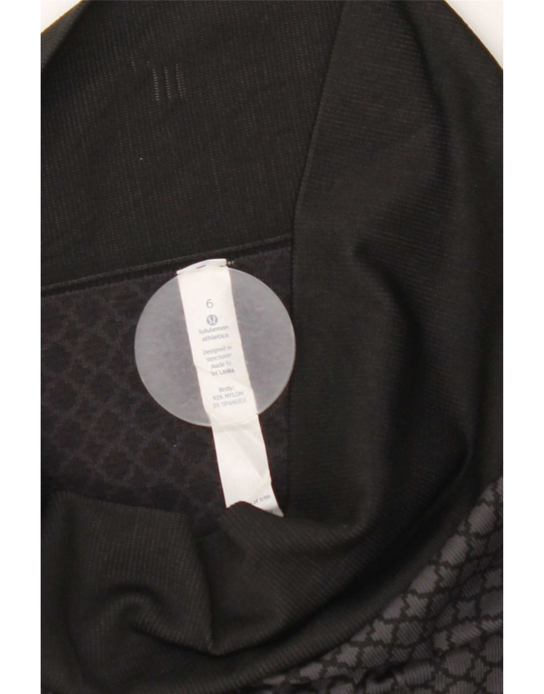Lululemon Leggings capri para mujer US 6 gris medio nailon geométrico